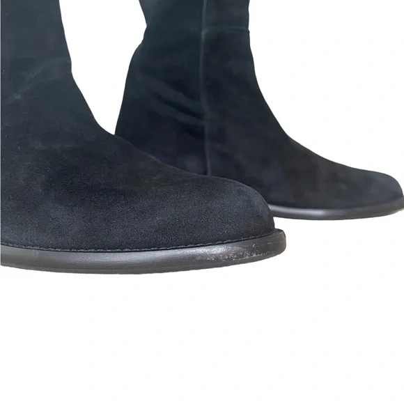 Ann Mashburn Suede Knee-High Pull on Boots in Black - Picture 15 of 15